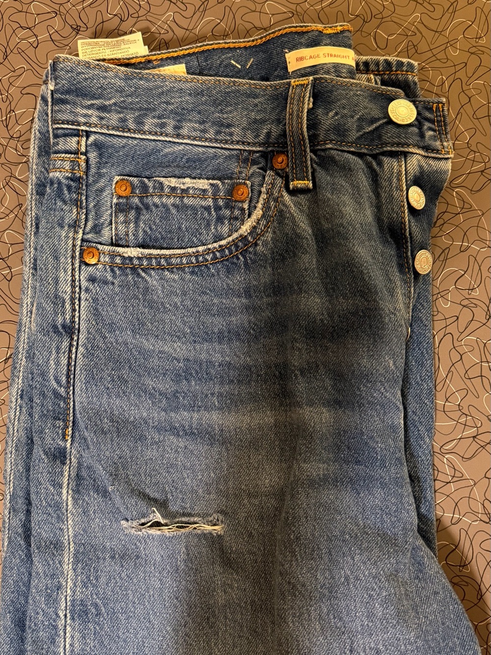 Levi's Blue Ankle-Length Cropped Jeans